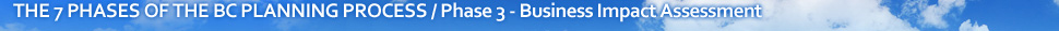 The 7 Phases of the BCP Process / Phase 3 - Business Impact Assessment 